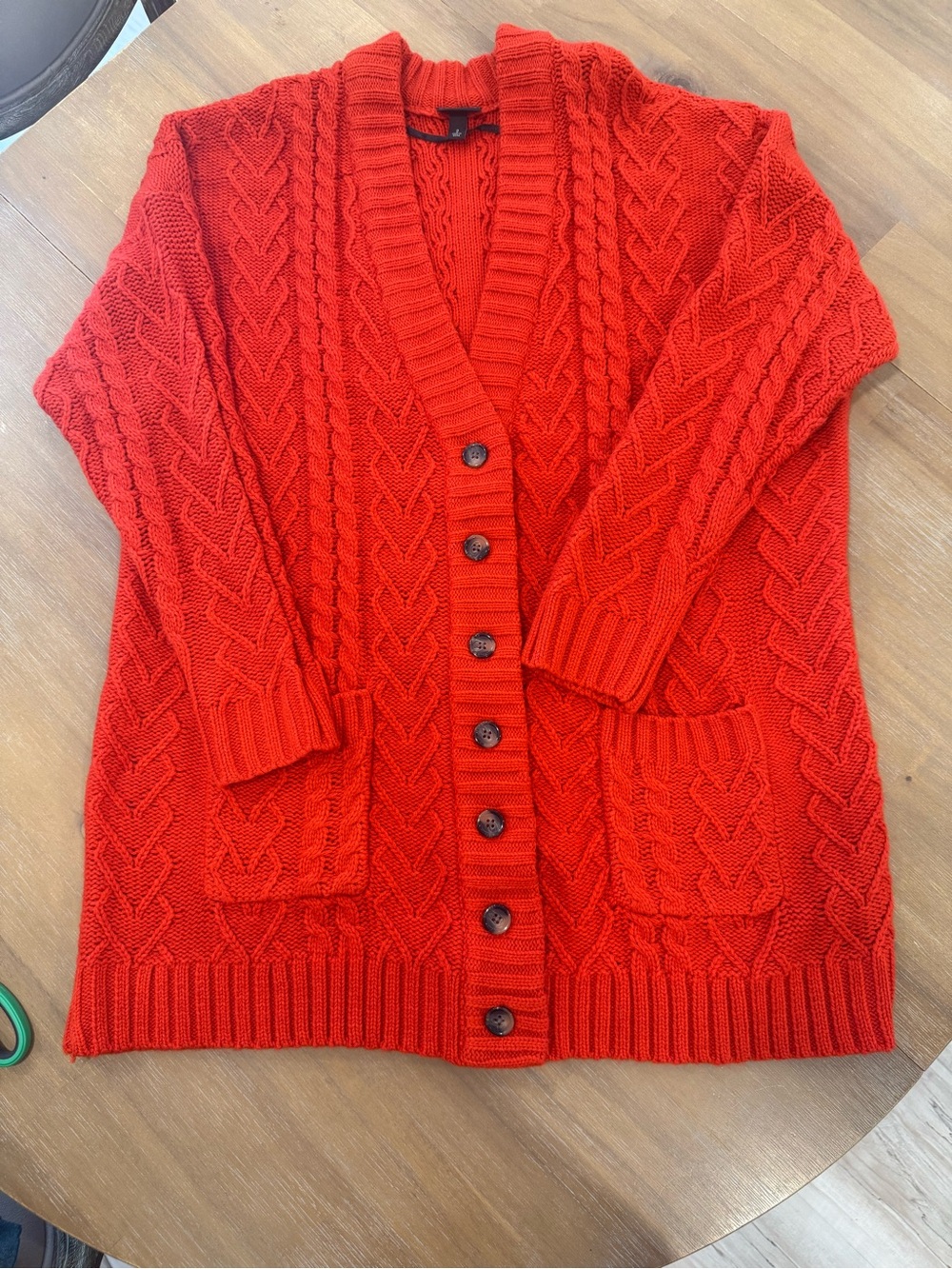 torrid Bright Red Cable Knit Button Cardigan